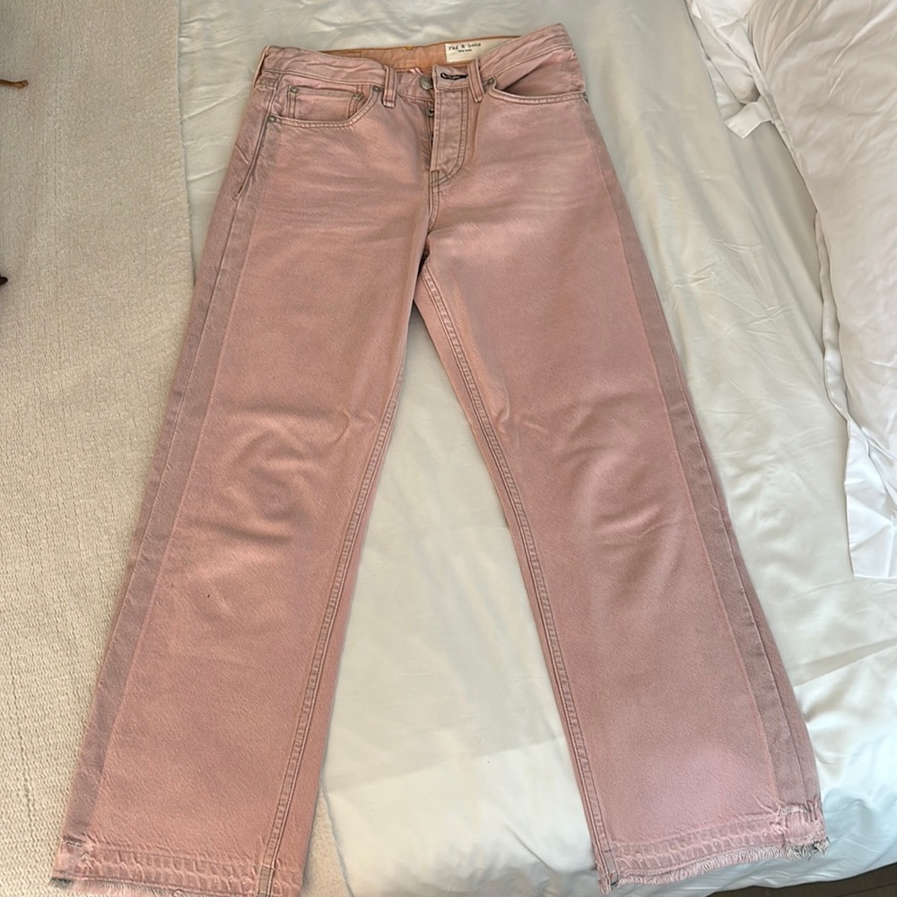 pink Rag & Bone flared jeans